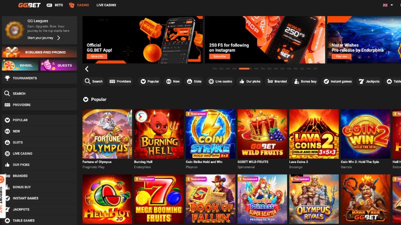 GGBet Casino platforma
